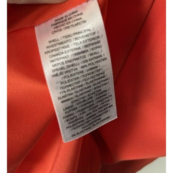 Lauren Ralph Lauren Sleeveless Crepe Cocktail Dress Hyannis Port Orange Size 4 - Picture 6 of 10
